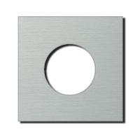 Basalte 411-01-BAS Рамка 1-постовая Basalte 411-01 Power outlet Brushed Aluminium
