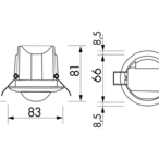 B.E.G. 92219 Потолочный датчик движения PD3N-1C Micro, цвет: Белый матовый, похожий RAL9010