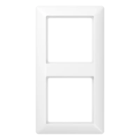 Jung AS 582 WW Рамка 2-ная, вертикальный и горизонтальный монтаж, duroplastic, AS 500, белый