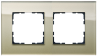 Jasmart Electric G1002GG Рамка 2-постовая, стекло  Champagne Gold, G1002GG