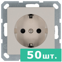 Jasmart Electric G5501T-50 Розетка SHUKO© с защитными шторками 16A 250V~ 2P+T, цвет Тауп,  JASMART, набор, 50 шт.