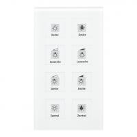 MDT RF-GTT8W.01 Радио стеклянная клавиша 8-кратная(ый), Plus приводом RTM, белый