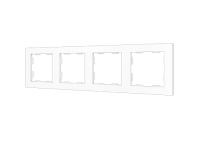 Zennio 980000409 ZS55. Рамка на 4 поста - Матово-белый