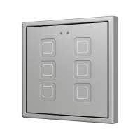 Zennio ZVITR70X6S Tecla RGB 70 X6. PC-ABS Емкостная кнопка с RGB-подсветкой, 70 x 70 пикселей, 6 кнопок