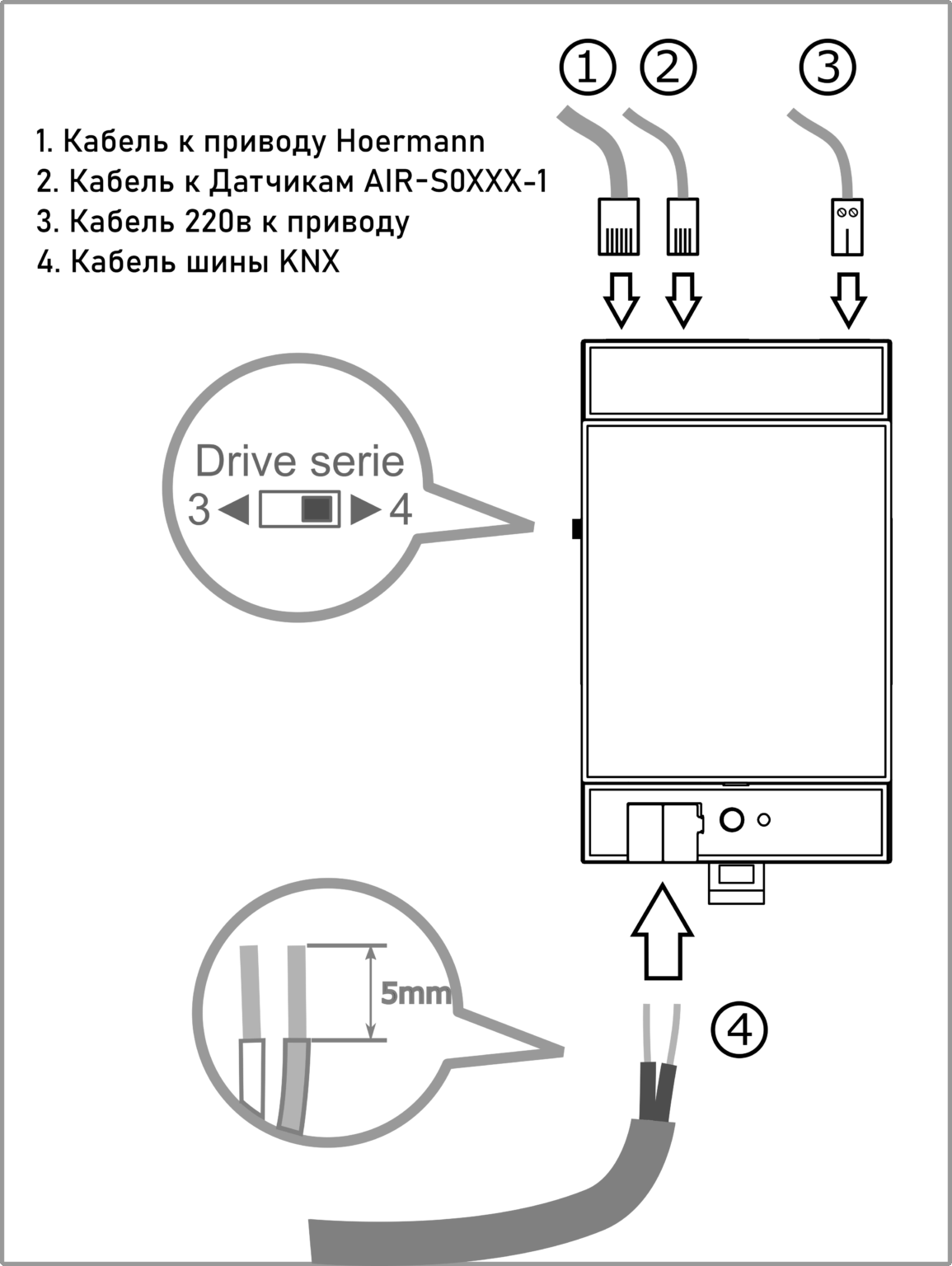 Atrel HMN-F0100-1 KNX Интерфейс привода гаражных ворот Hörmann 3,4