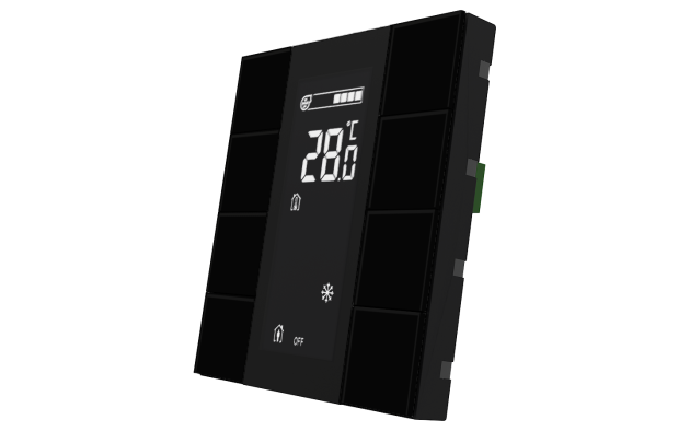 Interra ITR340-1831 iSwitch+ - 8-кнопочный KNX контроллер с ЖК-дисплеем, плексиглас, черный