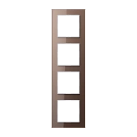 Jung AC 584 GL MO Стеклянная рамка 4-ная, вертикальный и горизонтальный монтаж, Glass, A CREATION, цвет мокко (стекло)