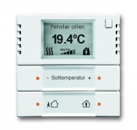 ABB 6124/01-84-500 Терморегулятор KNX c дисплеем, альпийский белый, цвет: Белый, оттенок: Альпийский