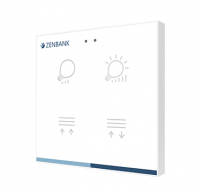 Zennio ZVIF4V2GW Выключатель сенсорный KNX Flat 4 V2, 4-кнопочный, LED индикация, цвет: Белый, оттенок: Глянцевый