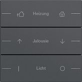 Gira 576328 Набор клавиш тройн., индивидуально для сенсорного выключателя 4 System 55