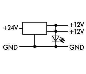 Wago 859-805 DC/DC преобразователь, 24 / 12 V, 0,5 А