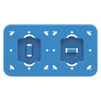 Ekinex EK-DPS-D-1 Шаблон для монтажа двух устройств 71 серии в двойной плате Surface, 1 шт