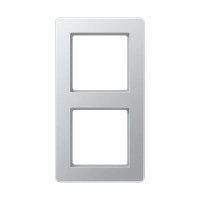 Jung AF 582 BF AL Рамка 2-ная, вертикальный и горизонтальный монтаж, Лакированный термопласт, ПОТОК, алюминий