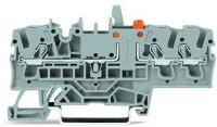 Wago 2002-1774/401-000 3-пров. клеммник с размыкателем, 0,25 - 2,5 (4) мм2, синий