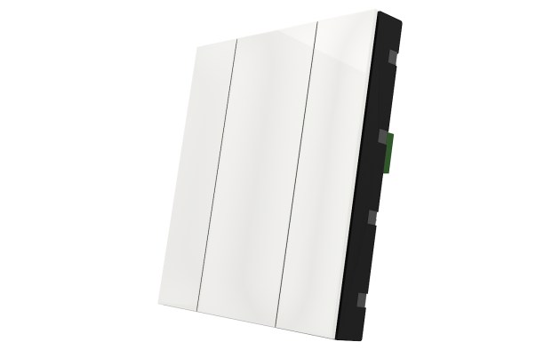 Interra ITR340-0202 iSwitch+ - 2-кнопочный KNX выключатель, пластик, глянцевый белый