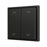 Zennio ZS702PB4SHA ZS70, Двойная мягкая кнопка для 4 бинарных входов 70x70 мм – Значок затвора, Антрацит