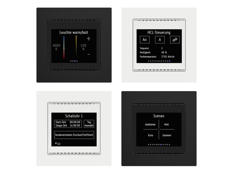 Elsner 70820 Комнатный контроллер Cala Touch KNX AQS/TH 3.0, датчик CO2/температуры/Влажности