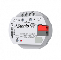 Zennio ZIOIB20V3 Многофункциональный привод для скрытого монтажа с 2 выходами (16 A C-нагрузка), inBOX 20 v3