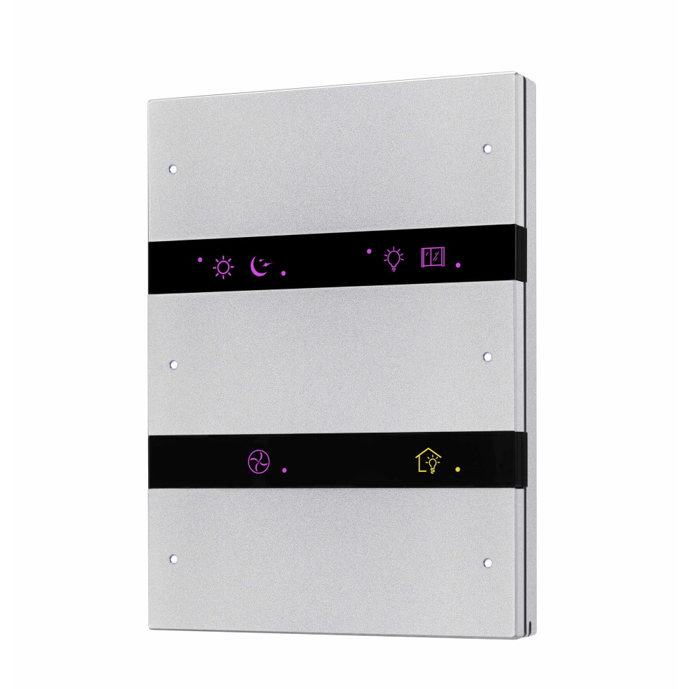 HDL M/P3R.1-463 6-клавишная панель KNX серии Granite, арктическое серебро (без шинного соединителя HDL-M/PCI.3-A)