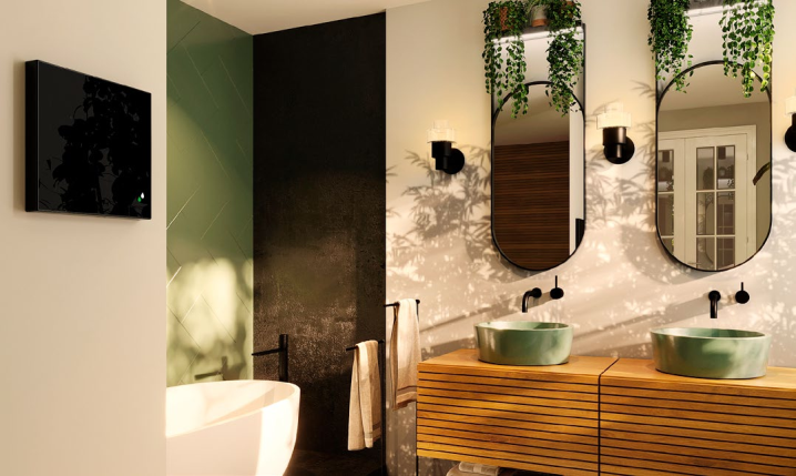 Zennio ZSFSENV2S Flat Sensato v2/Датчик влажности и температуры KNX для скрытого монтажа, цвет: Серебряный