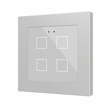 Zennio ZVIFR55X4 Емкостный сенсорный переключатель с RGB-подсветкой (55 x 55 мм) Flat RGB 55