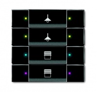 ABB 6127/02-81-500 Сенсор 4/8-клавишный, антрацит, цвет: Антрацит