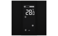 Interra ITR340-1211 iSwitch+ - 2-кнопочный KNX контроллер с ЖК-дисплеем, алюминий, черный матовый