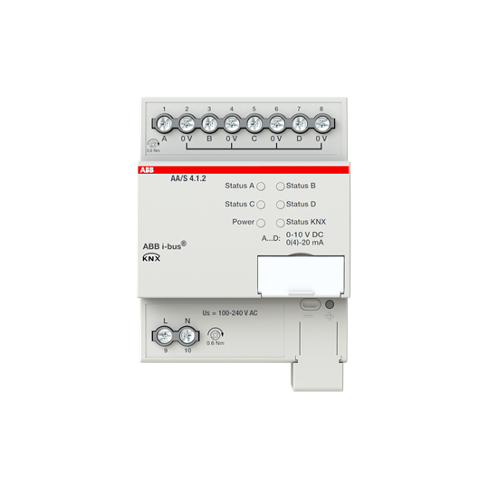 ABB AA/S 4.1.2 AA/S4.1.2 Аналоговый привод, 4-кратный, MDRC
