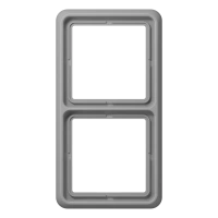 Jung CD 582 GR Рамка 2-ная, вертикальный и горизонтальный монтаж, duroplastic, CD 500, серый