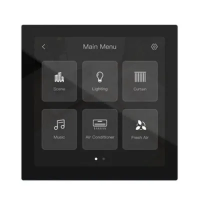 HDL M/PTL4.1-06 Сенсорная панель KNX Granite Display, черное стекло (без шинного соединителя HDL-M/PCI2PE.1)