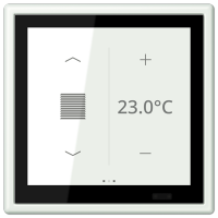 Jung LC 459 D1 S210 KNX комнатный контроллер LS TOUCH, Цвет: Белый, оттенок: Outremer