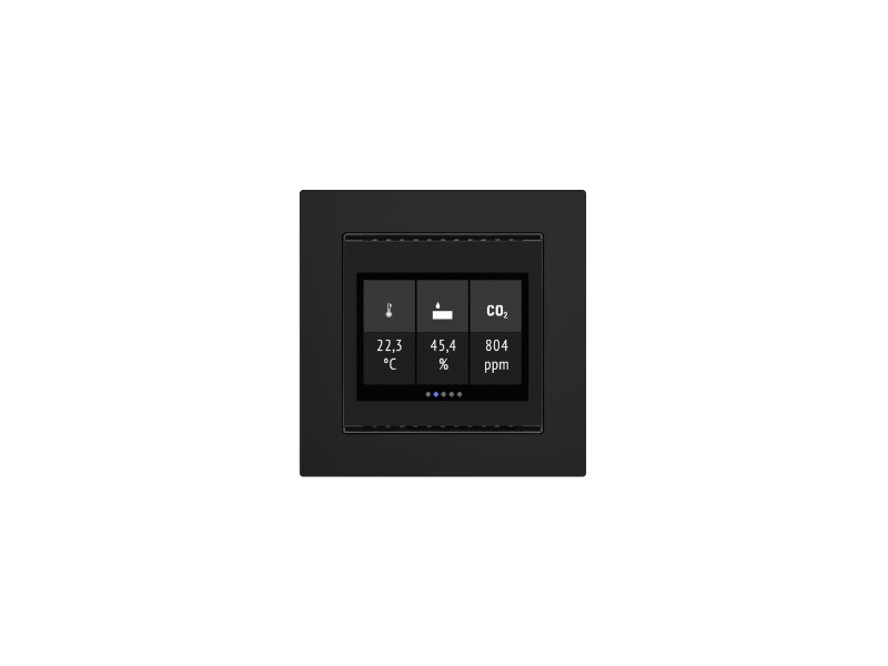 Elsner 70820 Комнатный контроллер Cala Touch KNX AQS/TH 3.0, датчик CO2/температуры/Влажности