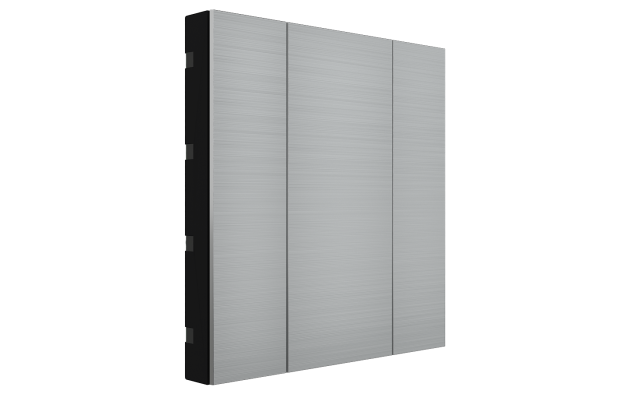 Interra ITR340-0210 iSwitch+ - 2-кнопочный KNX выключатель, алюминий, натуральный алюминий матовый
