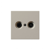 Jasmart Electric FD6205SH Розетка TV+FM ?9.5mm проходная с накладкой, цвет Сахара, FD6205SH