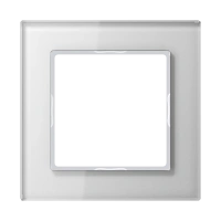 Jung AC 581 GL WW Стеклянная рамка 1-ная, вертикальный и горизонтальный монтаж, Glass, A CREATION, белая (стекло)
