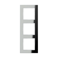 Jung AC 583 GL SI Стеклянная рамка 3-ная, вертикальный и горизонтальный монтаж, Glass, A CREATION, серебристый (с зеркальным покрытием)