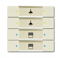 ABB 6127/02-82-500 Сенсор 4/8-клавишный, слоновая кость, цвет: Белый, оттенок: Слоновая кость