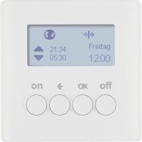 Berker 85745229 Таймер для вставки выключателя, радиошина KNX, Q.1/Q.3, полярная белизна, с эффектом бархата, цвет: Белый, оттенок: Полярная белизна, с эффектом бархата