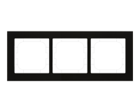 MDT BE-GTR363S.01 Стеклянная рамка 3-кратная для систем 63 мм, черная
