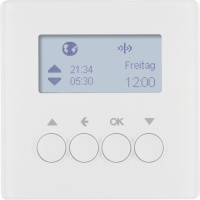 Berker 85745129 Таймер для вставки жалюзи, радиошина KNX, Q.1/Q.3, полярная белизна, с эффектом бархата, цвет: Белый, оттенок: Полярная белизна, с эффектом бархата