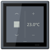 Jung LC 459 D1 S262 KNX комнатный контроллер LS TOUCH, Цвет: Серый, оттенок: Темный, 59