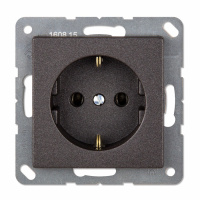 Jung EP1420AN EcoProfi Розетка 2К+З 16А 250В~ авто. зажимы, антрацит