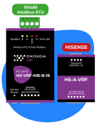 ONOKOM HS-VRF-MB-B-16 Устройство для управления 16 внутреннимиблоками VRF системы кондиционирования Hisense(разъем 1 2) по ModBus RTU протоколу