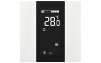 Interra ITR340-1202 iSwitch+ - 2-кнопочный KNX контроллер с ЖК-дисплеем, пластик, глянцевый белый
