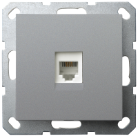 Jasmart Electric G6105S Интернет-розетка RJ45 с накладкой, цвет Алюминий, G6105S