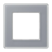 Jung AV 581 GLM KG Стеклянная рамка 1-ная, вертикальный и горизонтальный монтаж, Стекло, A VIVA, серый