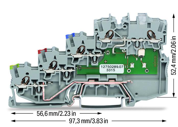 Wago 2000-5417/1102-950 Клемма Питания Датчиков, 0,14 - 1 (1,5) мм2, серая