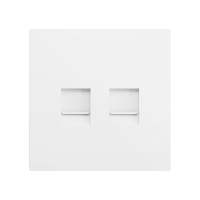 Zennio ZS70C245MW ZS70, Декоративная накладка для разъема RJ45 70x70 мм, 2 вставки, матовый белый