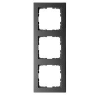 GVS G0803PB Рамка для серии 55 мм, 3 поста, чёрный пластик