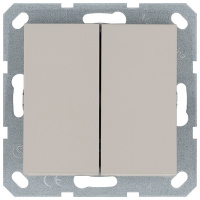 Jasmart Electric G3014T Перекрестный выключатель 2х клавишный 10А, 250В, цвет тауп, G3014T